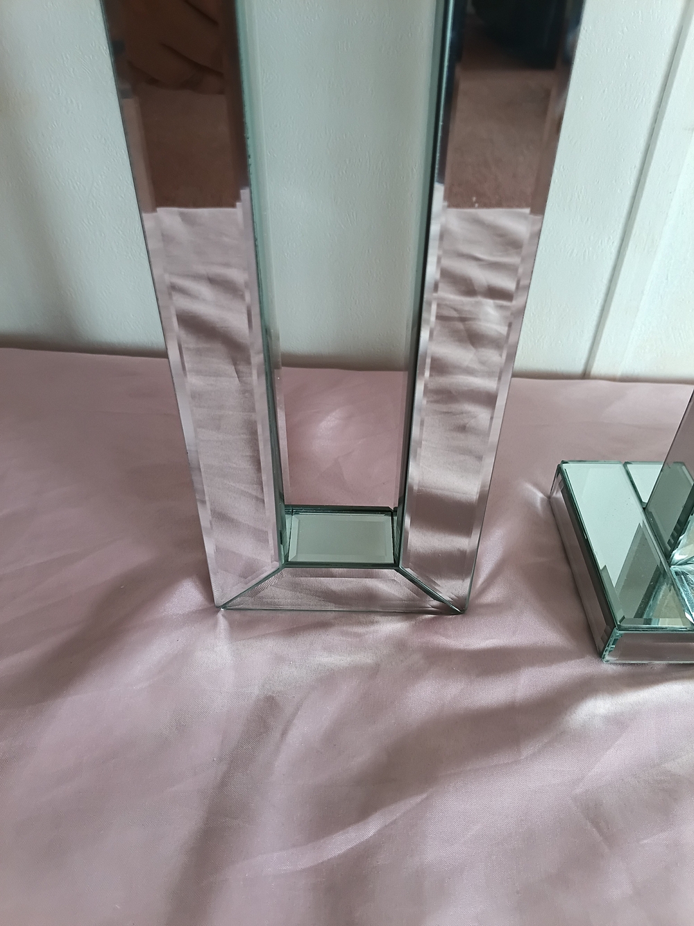 Z Gallerie Mirrored Column Candle Holders - Silver - Picture 8 of 15